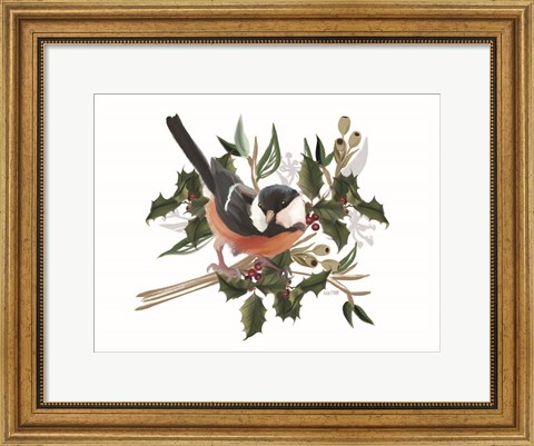 Framed Christmas Songbird I Print