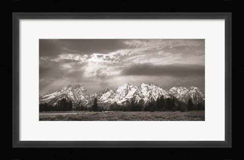 Framed Sunlight on the Tetons Print