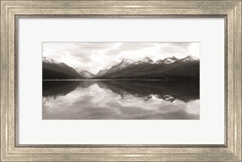 Framed Bowman Lake Reflections Print