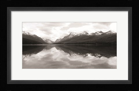 Framed Bowman Lake Reflections Print