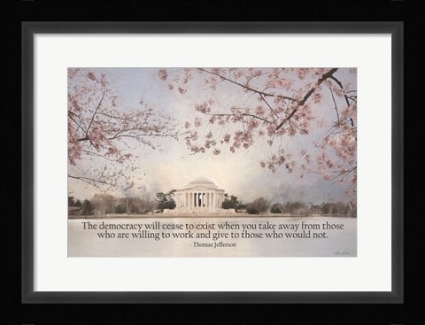 Framed Willing to Work Print