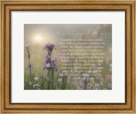 Framed My Wish for You - Floral Print