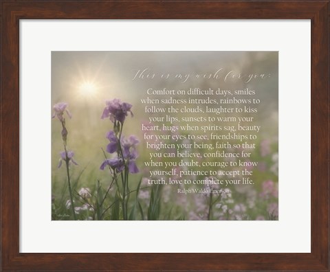 Framed My Wish for You - Floral Print