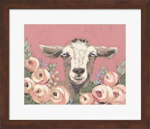 Framed Goat in the Garden Print