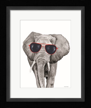 Framed Looking Cool Elephant Print