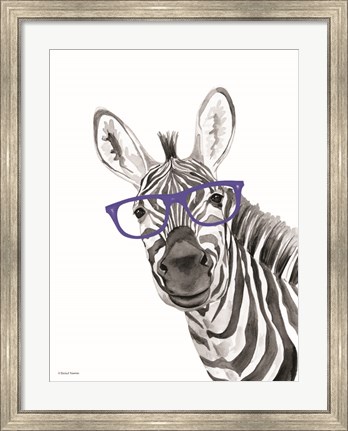 Framed I See You Zebra Print