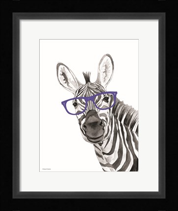 Framed I See You Zebra Print