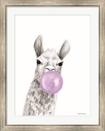 Framed Bubblegum Alpaca Print
