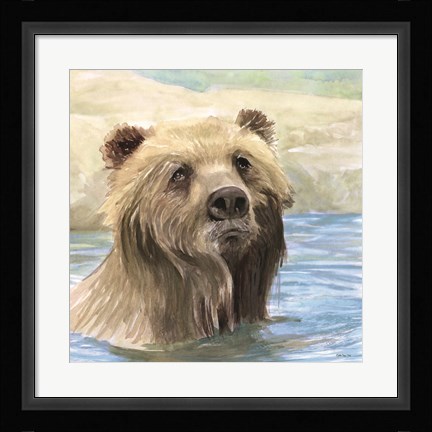 Framed Bear Bath Print
