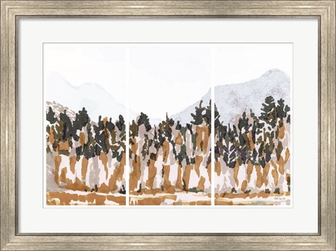 Framed Big Mountain Triptych Print