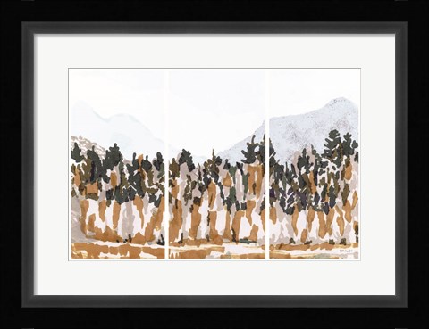 Framed Big Mountain Triptych Print