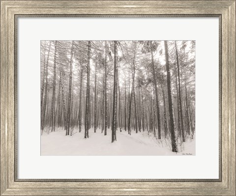 Framed Let It Snow Forest Print