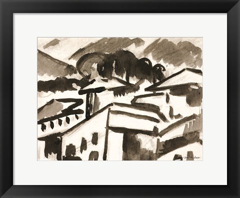 Framed Architecture Drawing Print