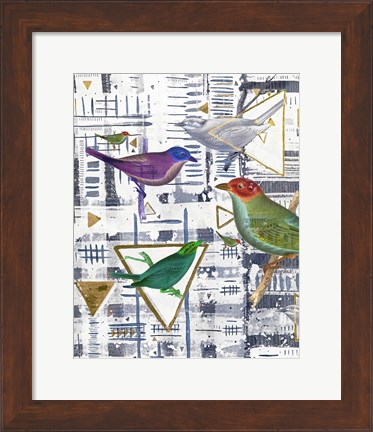 Framed Bird Intersection I Print