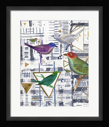 Framed Bird Intersection I Print
