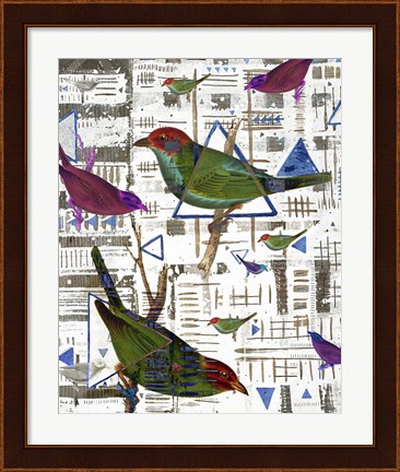 Framed Bird Intersection II Print