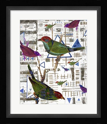 Framed Bird Intersection II Print