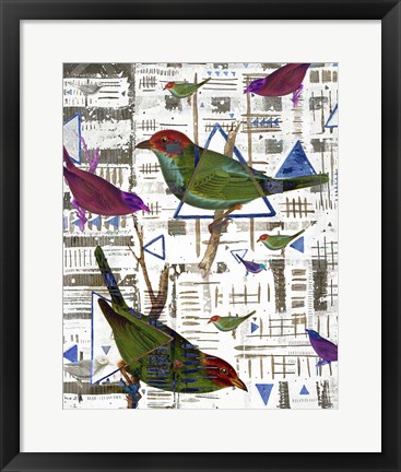 Framed Bird Intersection II Print