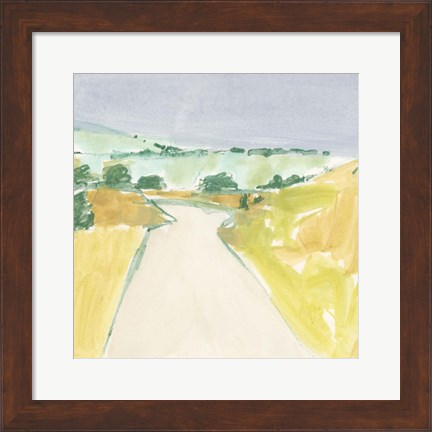 Framed Country Road Sketch II Print