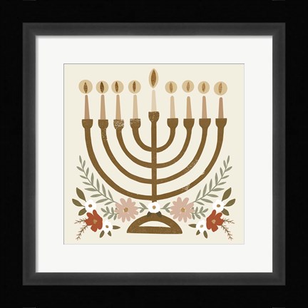 Framed Natural Hanukkah II Print