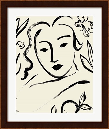 Framed Matisse&#39;s Muse Portrait I Print