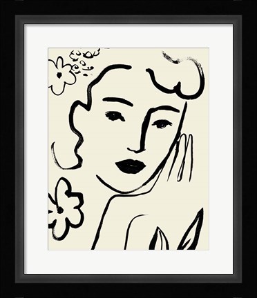 Framed Matisse's Muse Portrait II Print