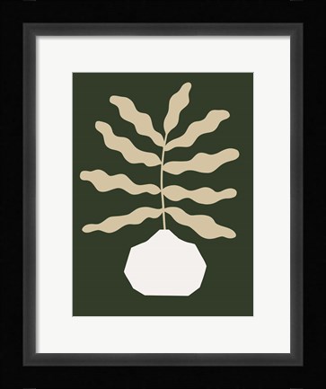 Framed Vase Silhouette I Print