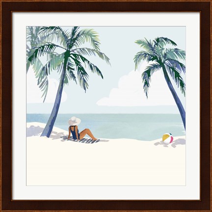 Framed Palm Tree Paradise I Print