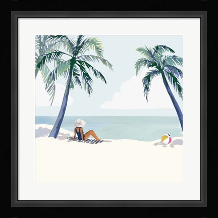 Framed Palm Tree Paradise I Print