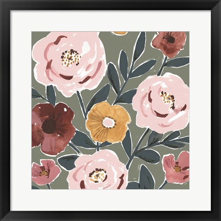Framed Fair Flowers II Print
