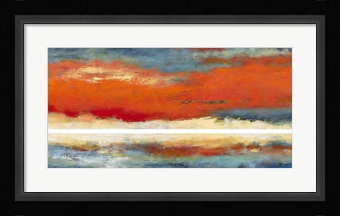 Framed Ascent of Orange Print