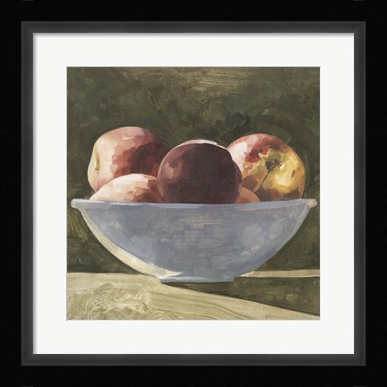 Framed Bowl of Peaches II Print