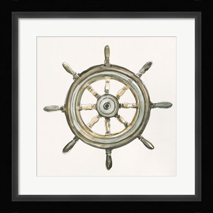 Framed At the Helm II Print