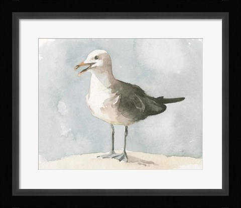 Framed Simple Seagull II Print