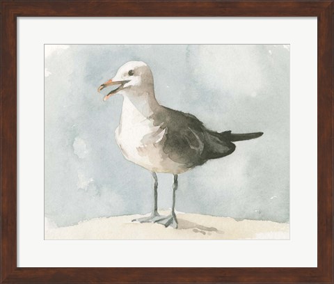 Framed Simple Seagull II Print