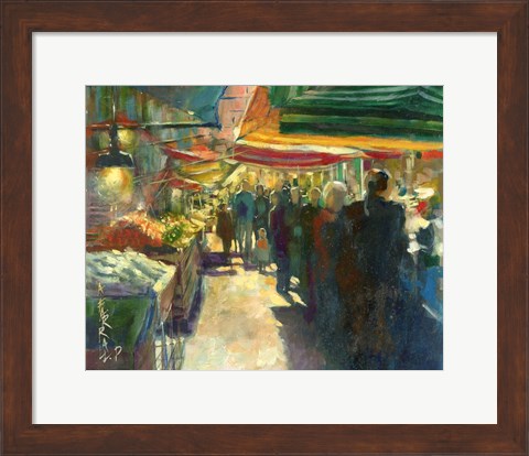 Framed Market Scene I Print