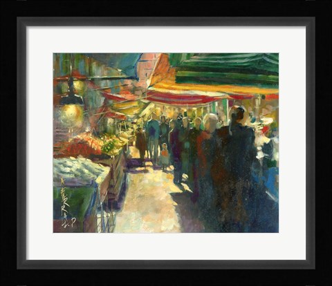 Framed Market Scene I Print