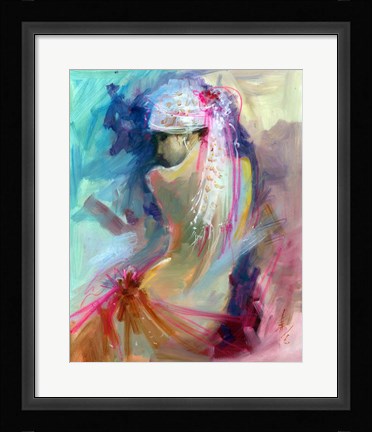 Framed Mood Alizarine I Print