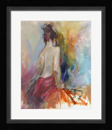Framed Mood Alizarine II Print