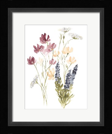 Framed Lobelia Garden II Print