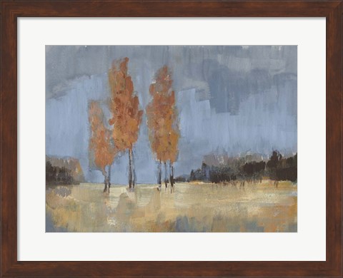Framed Burnt Sienna Treeline II Print