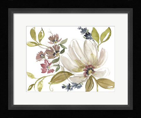 Framed Aubergine Composition I Print