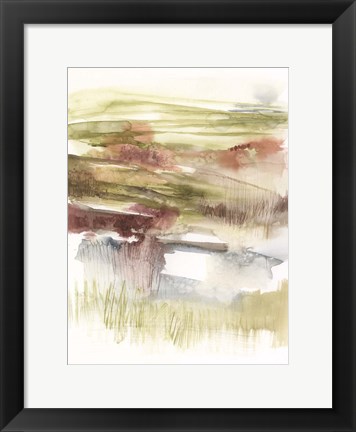 Framed Abstract Flower Horizon I Print