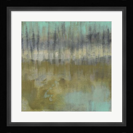 Framed Soft Treeline on the Horizon II Print