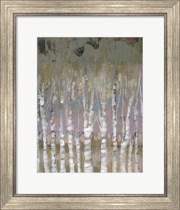 Framed Pastel Birchline I Print