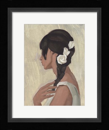 Framed Female Portrait II Print
