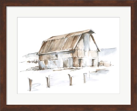 Framed Roadside Barn I Print