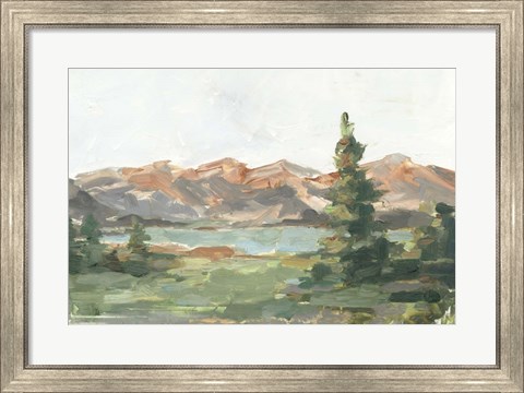 Framed Rusty Mountains II Print