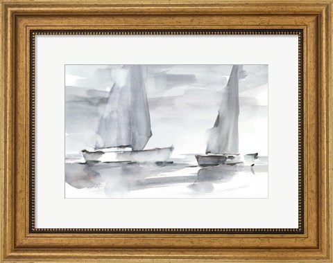 Framed Misty Sails II Print