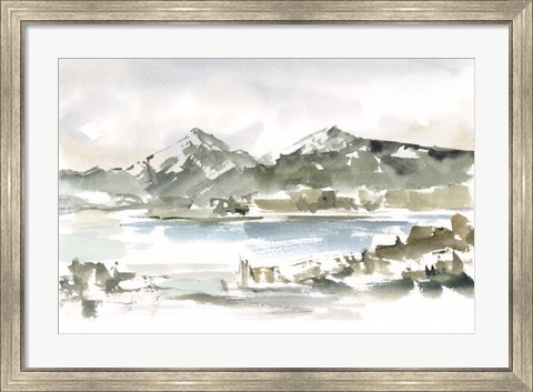 Framed Snow-capped Mountain Study I Print
